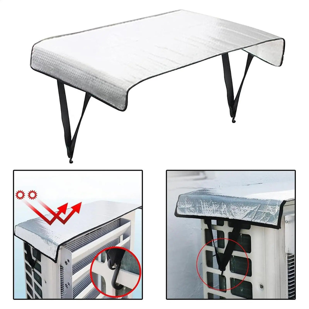 94.5x47cm Outdoor Air Conditioner Cover, Waterproof Dustproof AC Unit Protector, All-Weather Protection for Window Wall Unit Vue