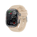 LED Flashlight New Smartwatch 2.01Ultra Large Screen Voice Assistant Wireless Shockproof Dustproof Waterproof Smart Notification Vue Khaki