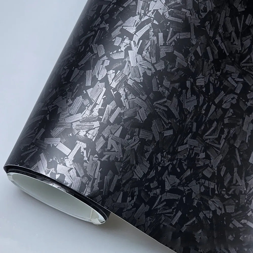 50x30CM Carbon Fiber Vinyl Film 3D 6D Matte Effect Gloss Motorcycle Vue BLACK-MATTE