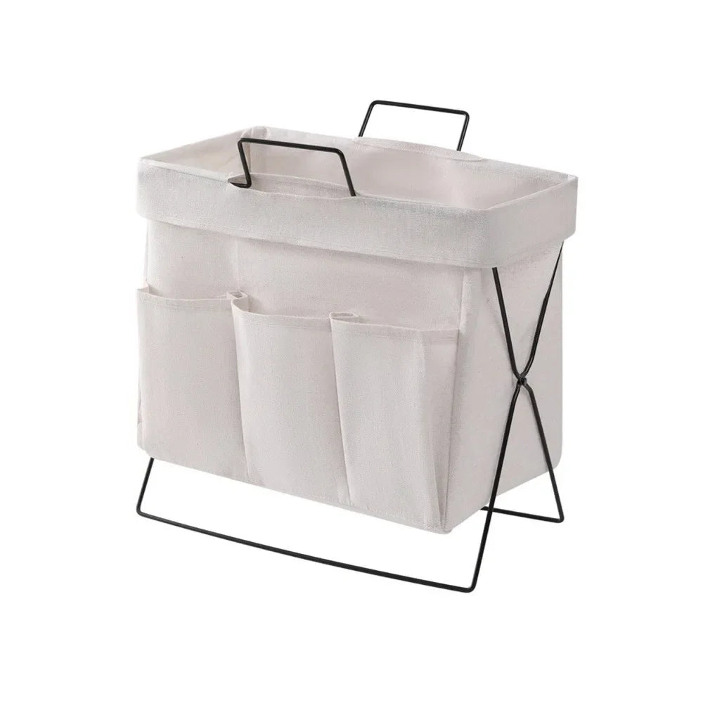 Large Capacity Dirty Clothes Storage Basket Folding with Handle Snack Clothes Basket Space Saving Clothing Storage Basket Vue Beige