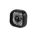 Car Air Conditioner Outlet Mini Clip Fan 3 Speeds Adjustable Powerful Cooling Fan Car USB Atmosphere Colorful Light Electric Fan Vue black