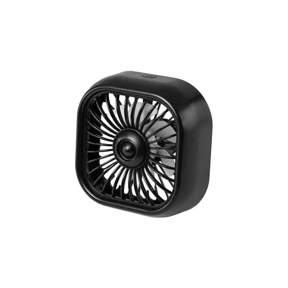 Car Air Conditioner Outlet Mini Clip Fan 3 Speeds Adjustable Powerful Cooling Fan Car USB Atmosphere Colorful Light Electric Fan Vue black