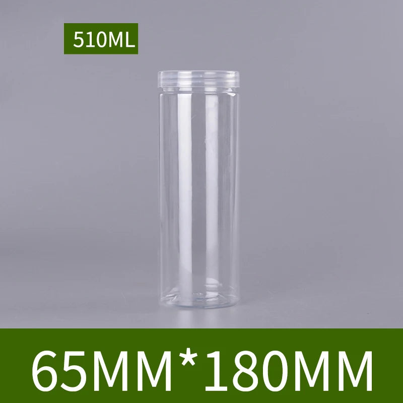 Clear Sealed Tank Jar Lid Circular Storage Bucket Cans Nut