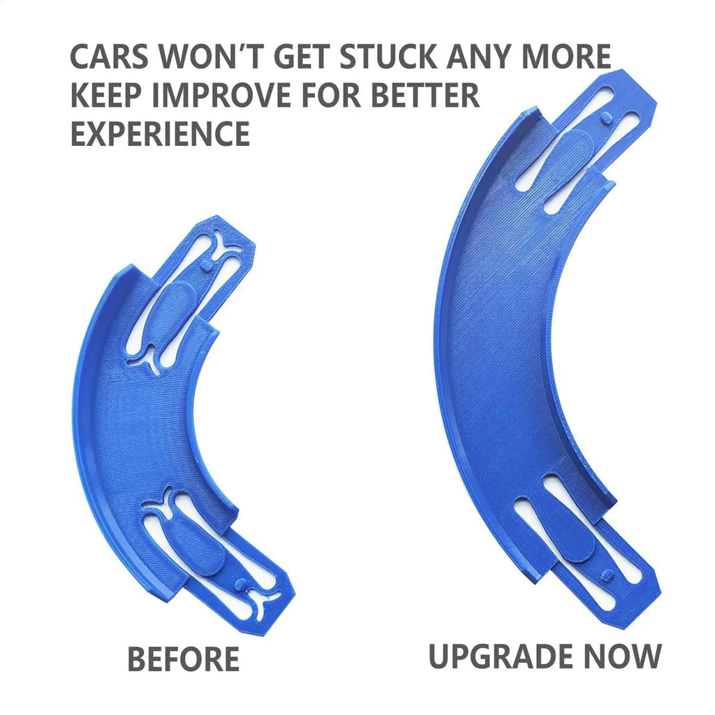 20CM Kids Toddler Toy Car Tracks Connectors 90 Degree Curve Track Connectors Replacement Racing Vehicle Racetrack Accessories Vue