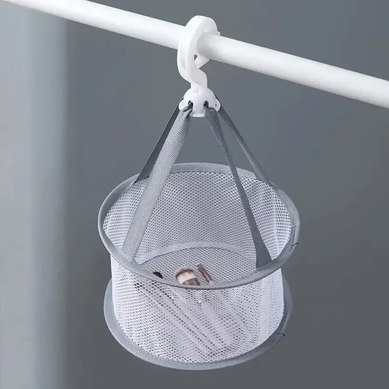 Pocket Anti Drying Makeup Brush Clothes Mesh Basket Drying Bag Air Drying Mesh Deformation Storage Powder Puff Household Use Vue M105 Grey