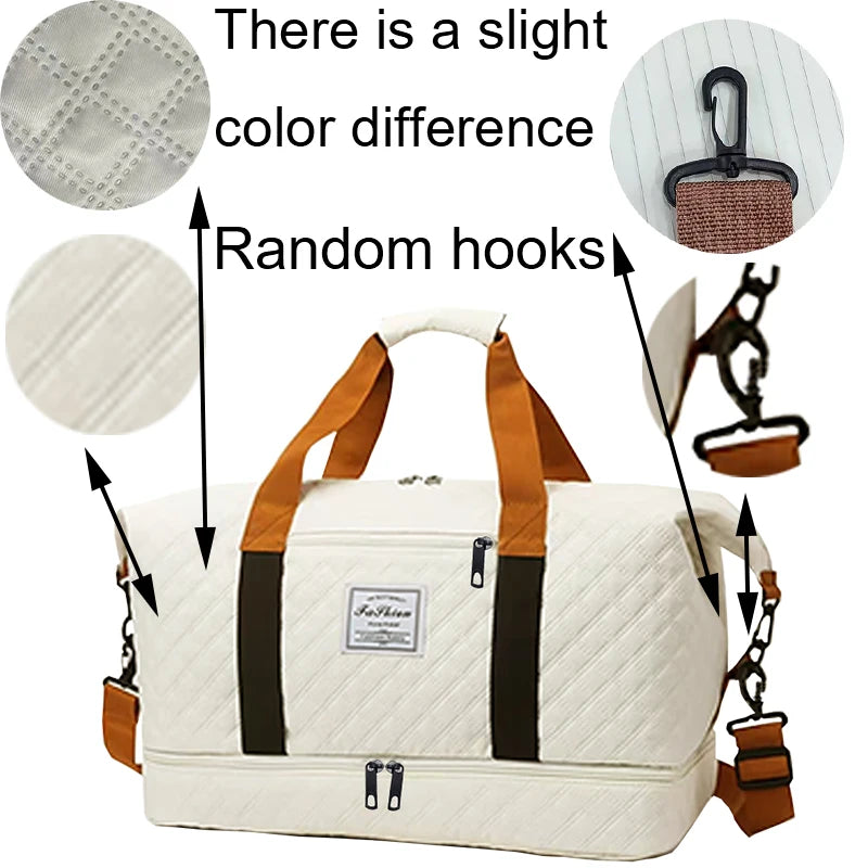 Quilted Travel Duffle Bag Multi-color Casual Single Shoulder Vacation