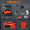 Electric Car Jack 5 Ton 12V Hydraulic with Inflatable Pump LED Light 3 in 1 Portable Floor Jack for Tire Change Vue RED United States