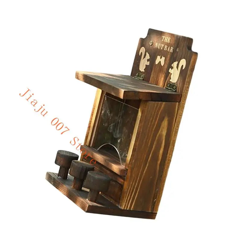 Wall-Mount Wooden Wildlife Feeder with Removable Tray Wildlife Feeder Vue
