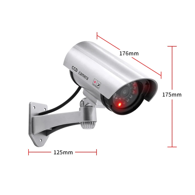 Creative Fake Bullet Camera Plastic Dummy CCTV Camera With Red Flashing Led Power Via AA Battery Surveillance Security System Vue
