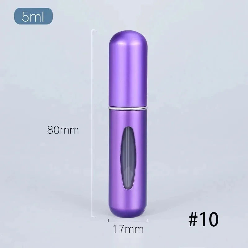 vvocci For Cosmetics Mini Aluminum Spray Alcochol Empty 5ml Refillable Bottle Portable Perfume Atomizer Liquid Container Vue M13 10