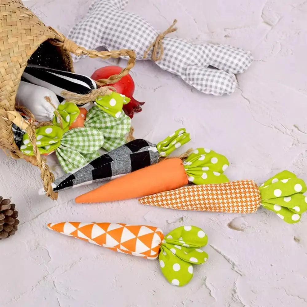 Creative Soft Fabric Easter Carrot Ornaments Handmade High Quality Artificial Carrot Lovely Durable Simulated Carrots Birthday Vue