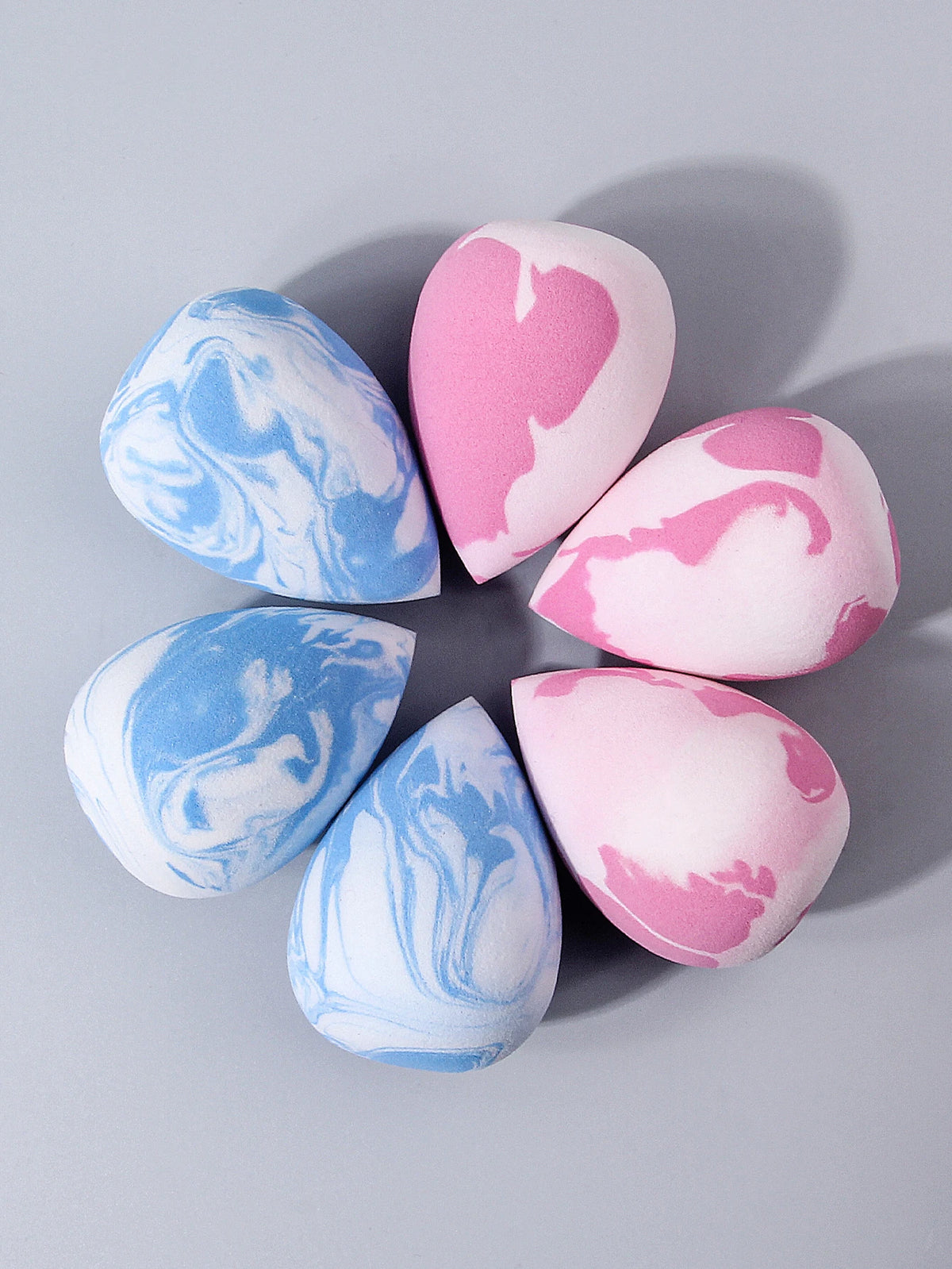 6PCS Ombre Multi-Use Makeup Sponges - Professional Face Blending Tools for Flawless Liquid/Powder & Color Cosmetics Vue
