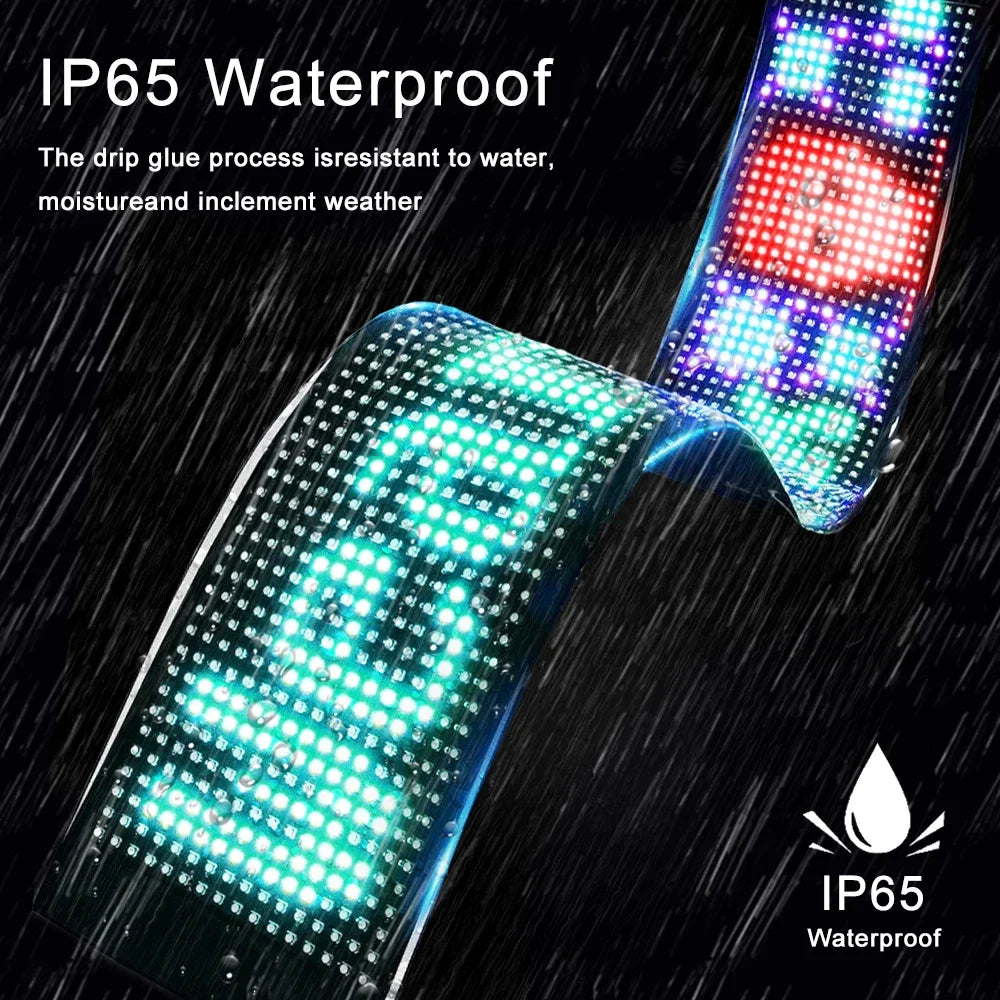 Smart Bluetooth APP LED Matrix Pixel Panel Programmable Flexible Scrolling LED Display Night Light for Car Store Hotel Bar Vue