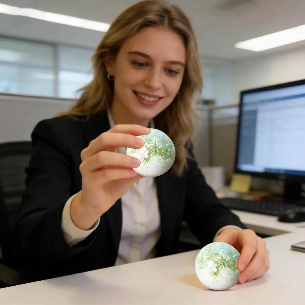 Crunchy Stress Ball Fidget Toy Noisy Squeeze Ball with ASMR Crackling Sound, Sensory Relief for Kids Adults Students Travel Home Vue