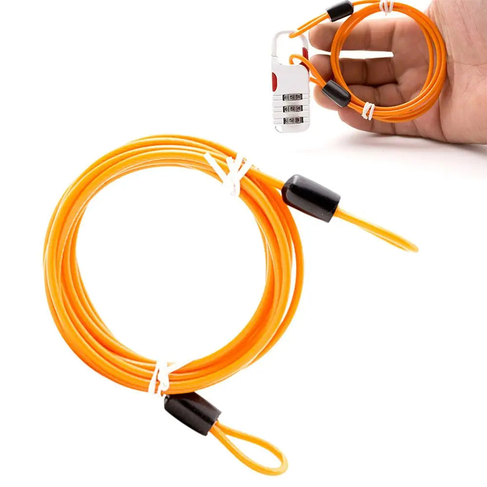 Security Safety Bicycle Security Loop Lock Rope Steel Wire Rope Road Bike Bicycle Lock Wire Strong Steel Cable Lock Vue