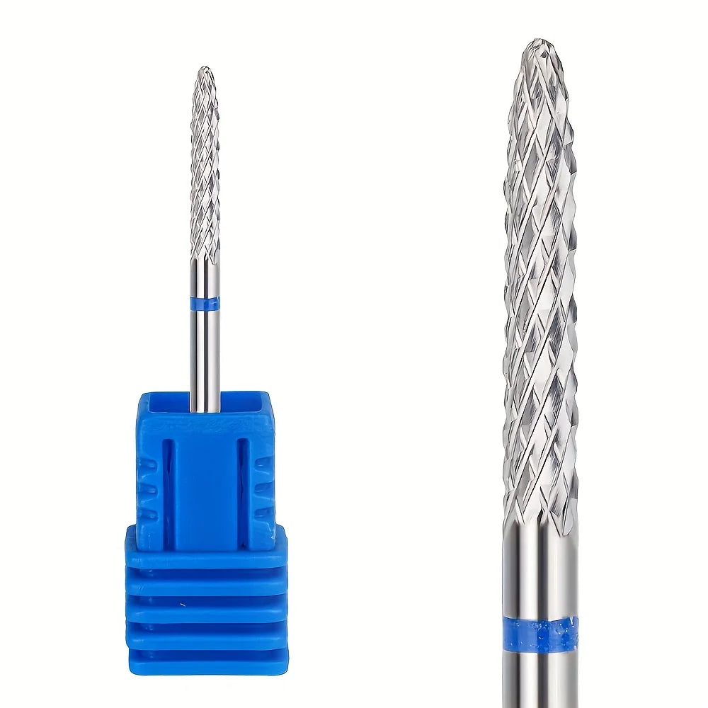 3/32 Tungsten Steel Carbide Nail Drill Bit for Acrylic Gel Nails Polishing Electric File Grinding Bits Cutter Burr Vue Blue