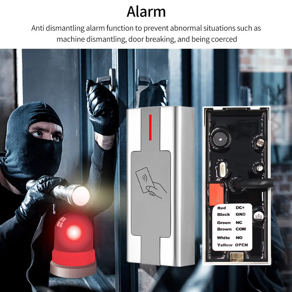 Standalone Zinc Alloy Metal Keypad Waterproof IP68 3000User RFID Card Reader Wiegand Controler for Outdoor Access Control System Vue