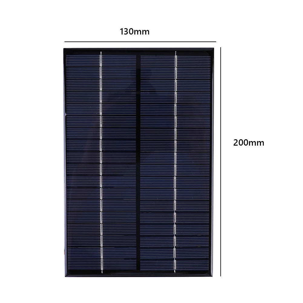 8W 18V Portable Solar Panel Waterproof Mini Small Solar Panel Module with Clip Solar Battery Charger for 12-18V Battery Charging Vue