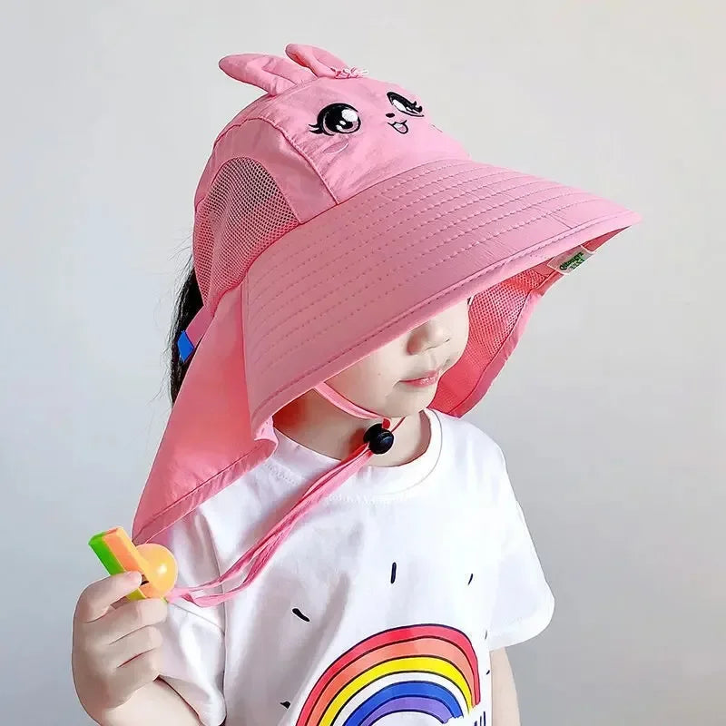 1-10PCS Kids UV Protection Sun Hat Baby Toddler Bucket Hat Wide Brim Breathable Outdoor Cap for Boys Girls Spring Summer Vue