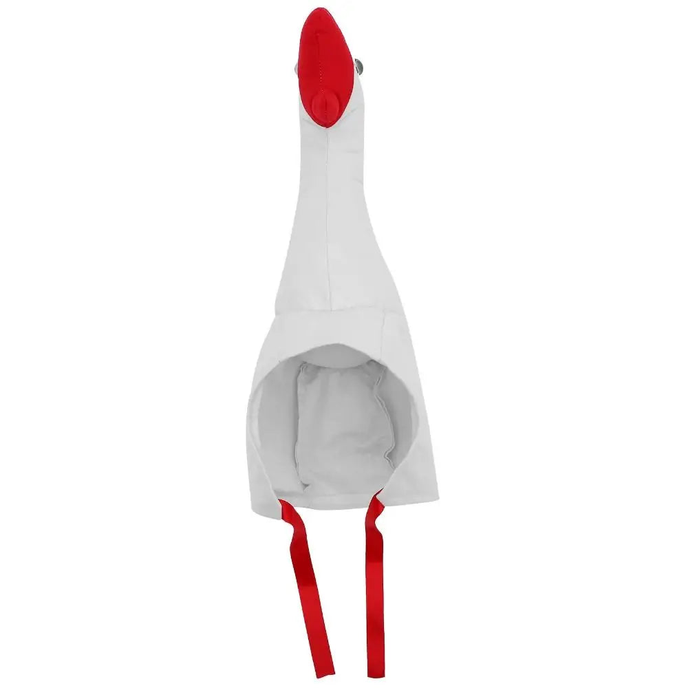 Creative Big Goose Headgear White/Pink Plush Halloween Party Hat Fluffy Unique Cartoon Goose Hat Halloween Apparels Vue