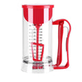 Kitchen Hand-held Electric Pancake Batter Mixer Dispenser Blender Machine Baking Tool Kitchen Appliance Vue Red