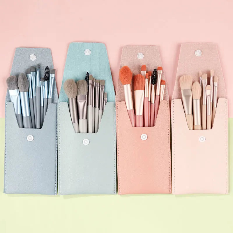 Mini Makeup Brush 8Pcs Set Soft Fluffy Makeup Brushes Foundation Powder Eyeshadow Brush Portable Travel Makeup Kit Beginner Tool Vue
