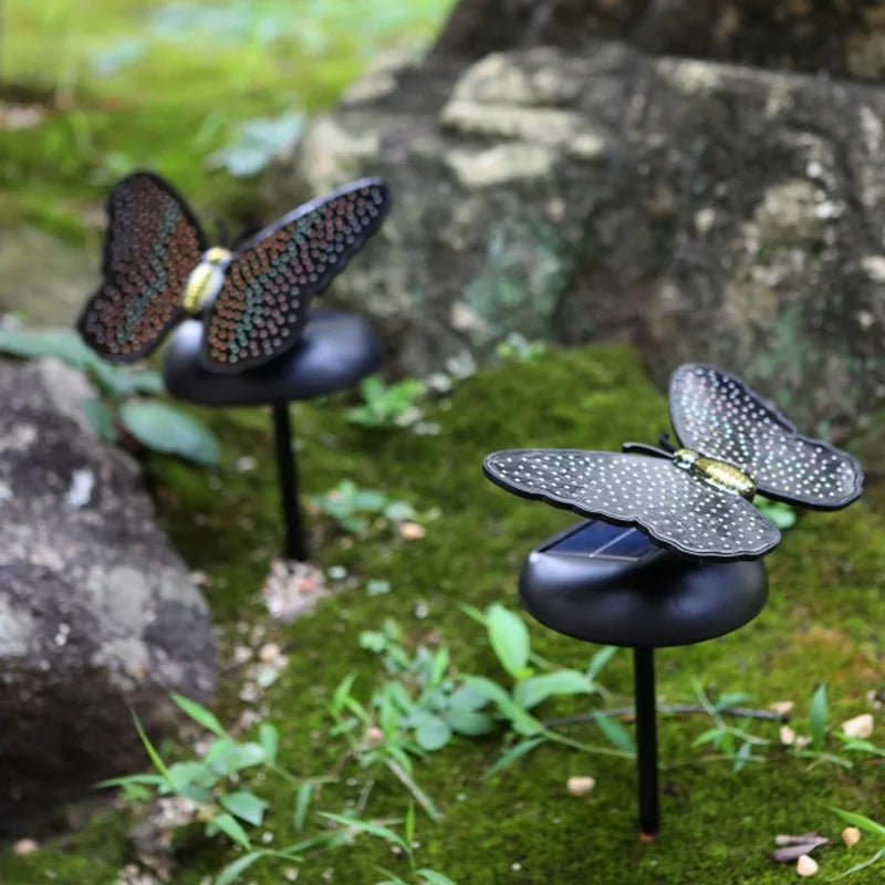 Solar LED Color Changing Butterfly Lawn Light with Dynamic Flashing Effect for Garden Yard Patio Pathway Decoration Vue