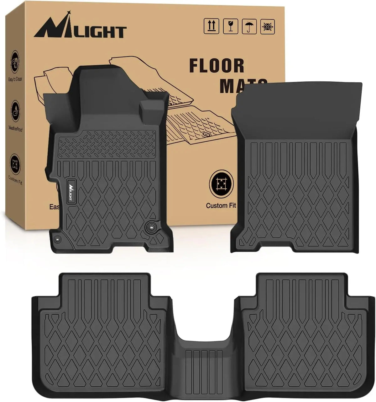 Nilight TPE Floor Mats for Honda Accord Sedans 2013 2014 2015 2016 2017, All Weather Custom Fit Heavy Duty Floor Liners Vue Accord Sedans United States