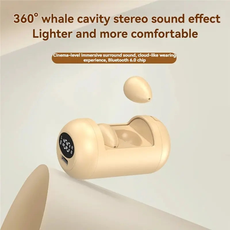Hot-New Mini Sleep Bluetooth Translation Earphone Comfortable Wear Power Display In Ear Style Bluetooth Headphone Vue