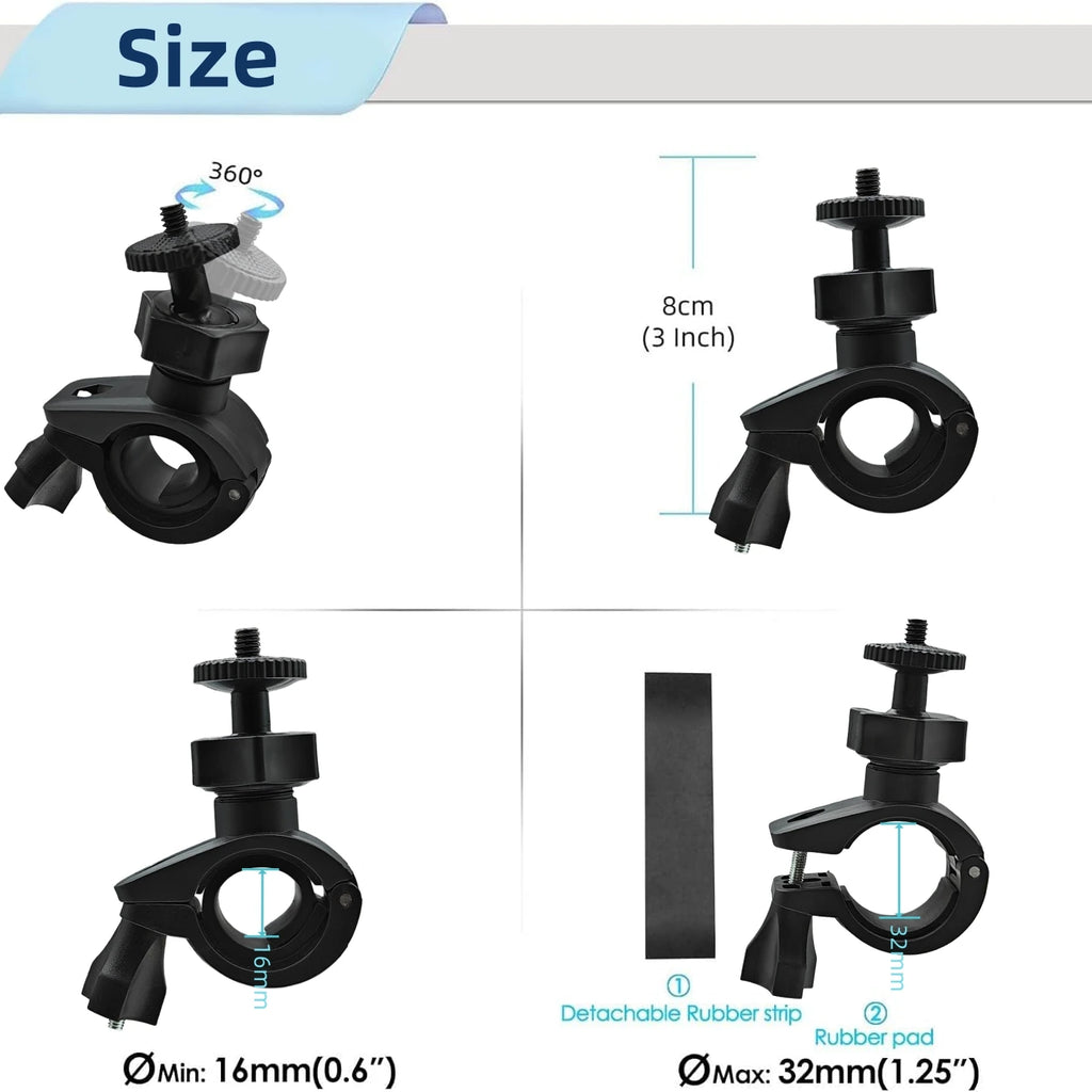 Bicycle Mobile Phone Holder Suitable For Gopro Camera Accessories O Ring Screw Head Motorcycle Riding Fixed Bracket Adapter Vue