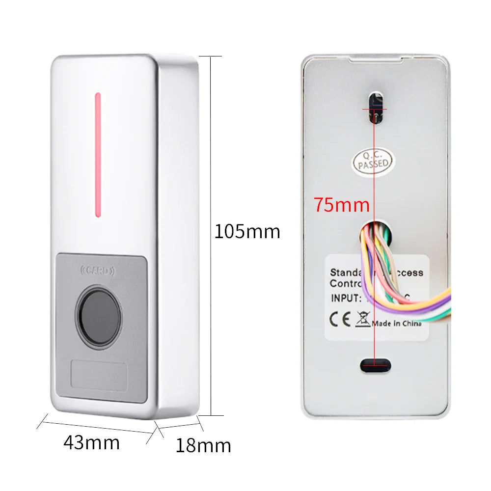 Waterproof Wifi Support Tuya App Access Control 125Khz/13.56Mhz RFID Card Biometric Fingerprint Access Control Keypad Vue