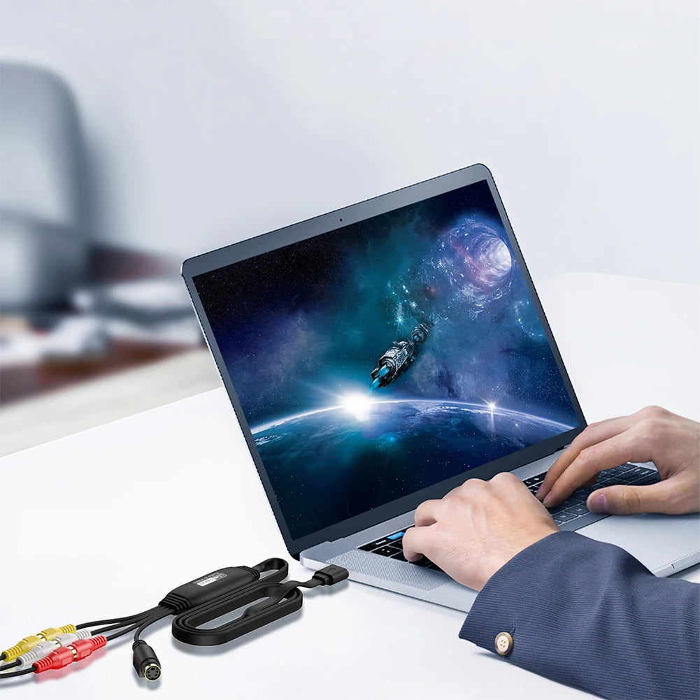 USB Video Capture Card VHS TV DVD VCR Video Audio Converter USB To AV Video Capture Adapter for PC Vue