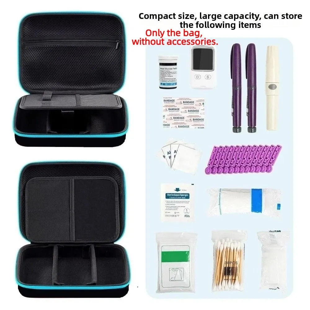 Waterproof Insulin Tools Storage Case Dust-proof Shockproof Insulin Vial Carrying Box Large Capacity EVA Insulin Tools Organizer Vue