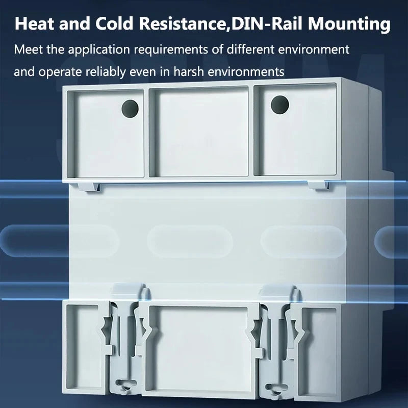 100A 63A 3 Phase Din Rail Phase Selector Adjustable Over and Under Voltage Current Protection Monitor Relays Protector Vue