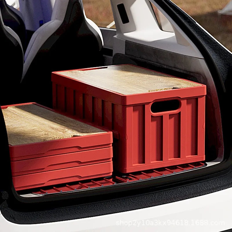 Outdoor Storage Box, Foldable Storage Box, Stall Miscellaneous Items, Car Organizer, Trunk Storage Box, Upgraded Large Capacity Vue