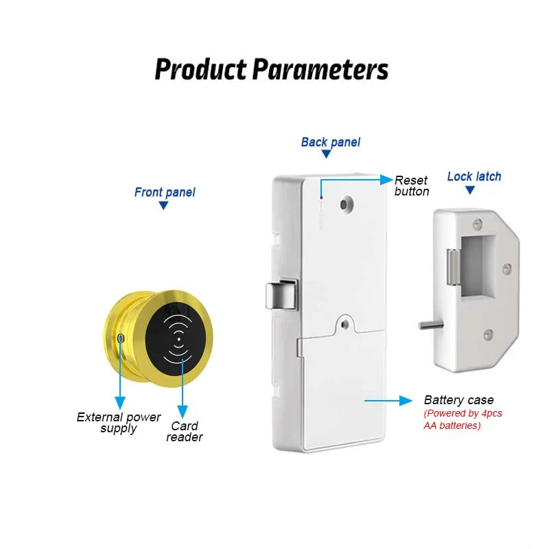 Mini RFID smart drawer cabinet door lock wardrobe sauna lock locker lock beauty fitness club locker induction electronic lock Vue