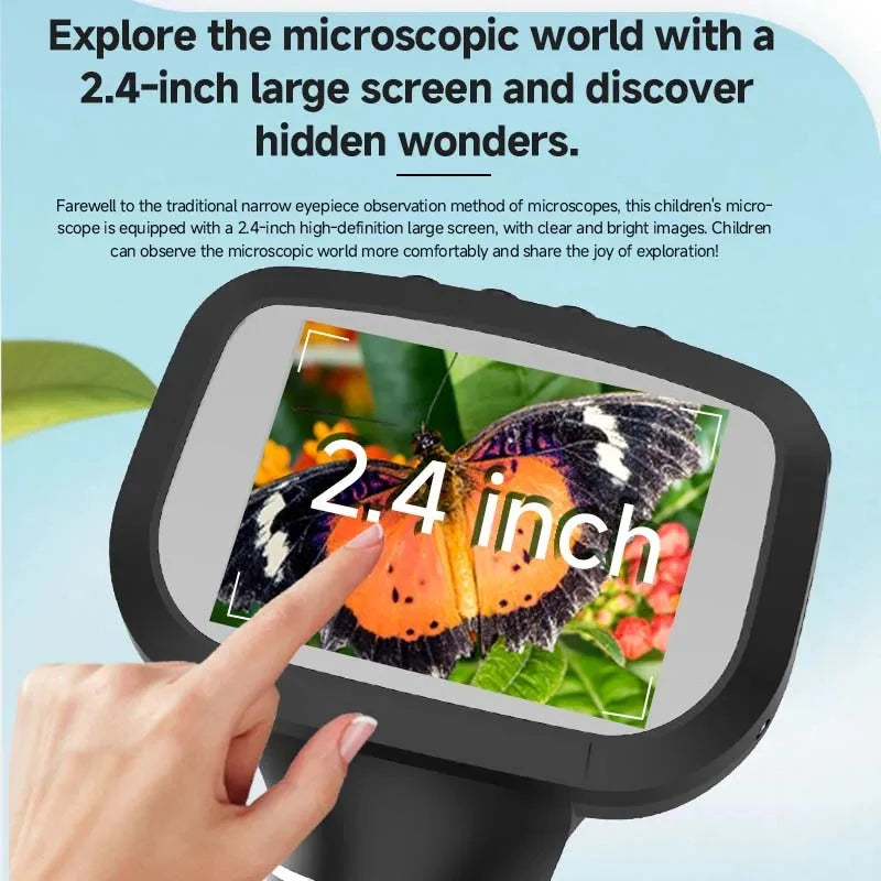 1600X HD Digital Microscope 2.4" Screen 8 LED | Handheld Digital Microscope Vue
