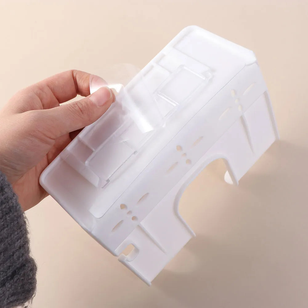 Plastic Hair Dryer Holder Wall-Mounted With Free Punching Blower Holder Stylish Hair Dryer Rack Storage And Sorting Bracket Vue