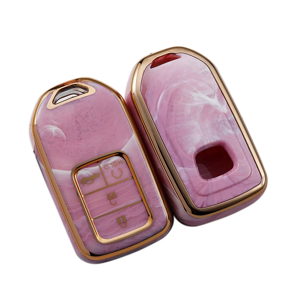 Car Key Cover Protector Case Holder Skin Jacket For Honda Clarity HR-V Odyssey Pilot Ridgeline Insight Smart Key 4 button 1PC Vue