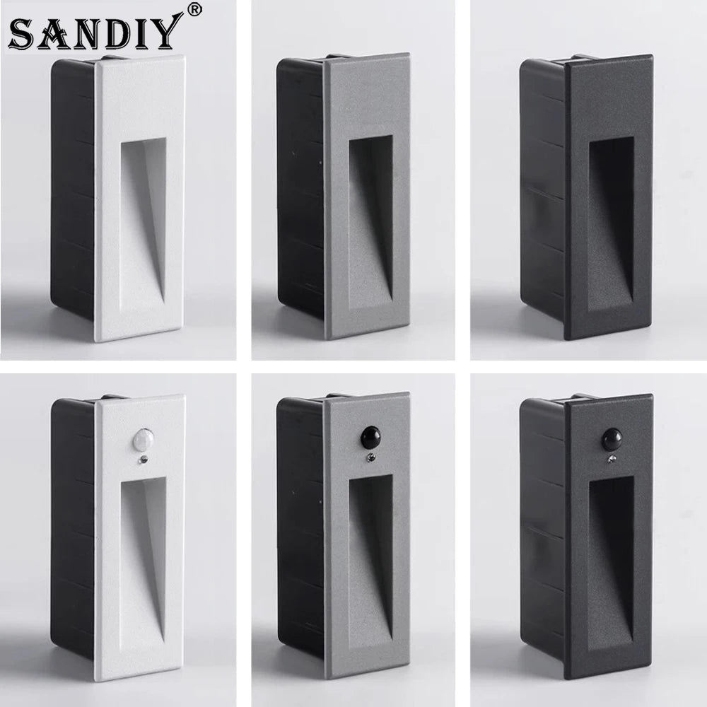 SANDIY Outdoor Step Light Motion Sensor IP65 LED Wall Sconce Outdoor LED Wall Sconce Vue