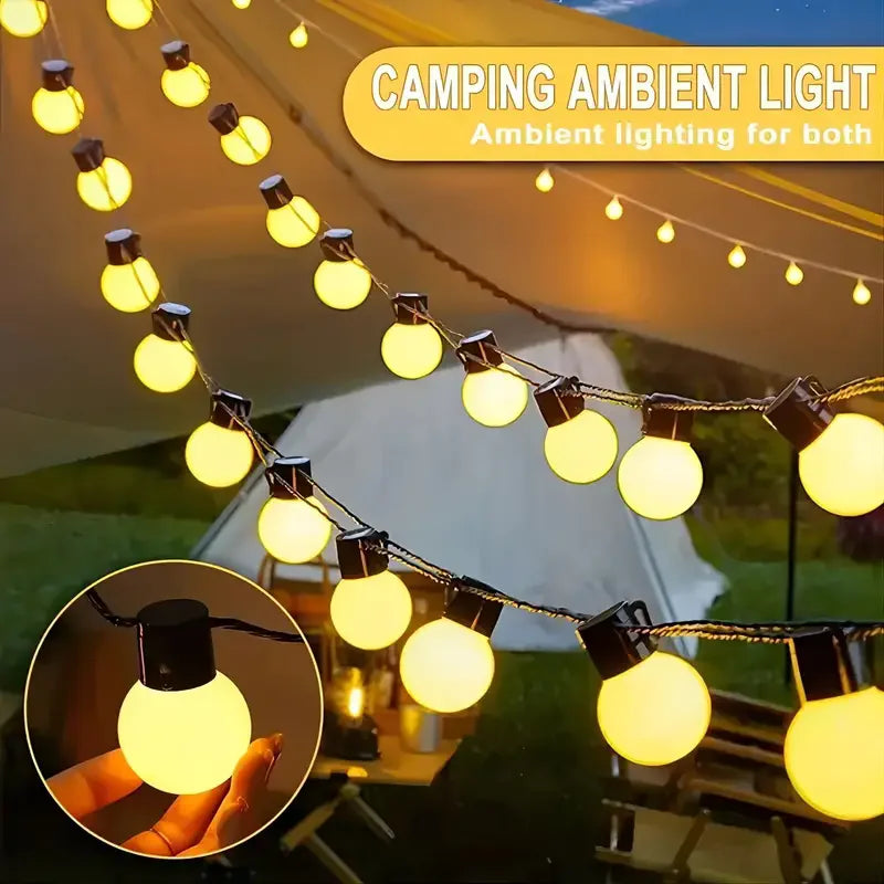 Solar Highlight Powered White Ball Bulb String Lights Shatterproof Garden Light Holiday Decoration Waterproof LED Lights Vue