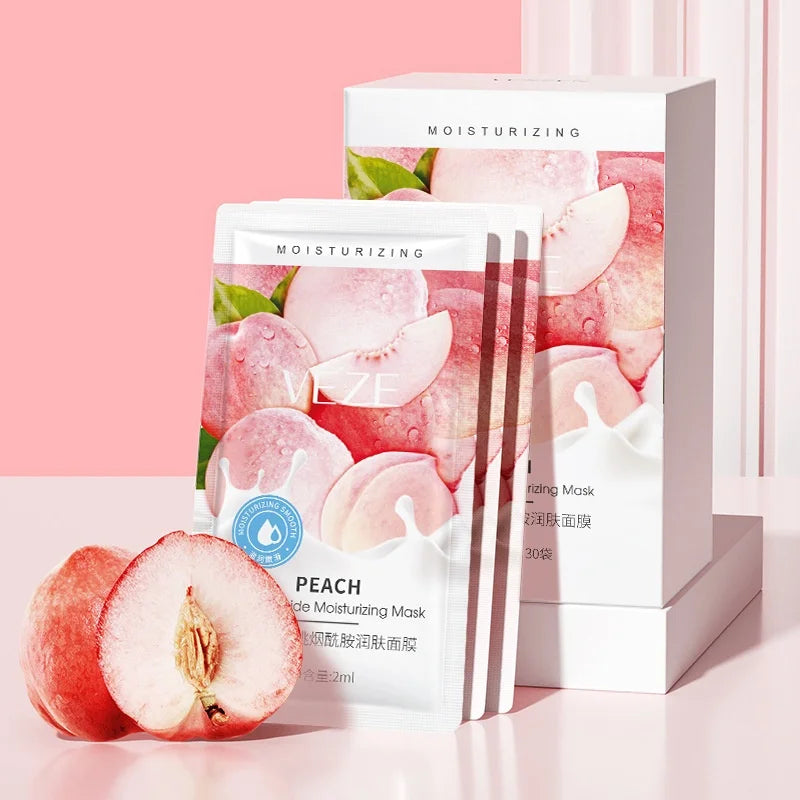 1 Box/30 Packs - Peach Sleeping Mask, Moisturizing and Smoothing the Skin, Leaving It Delicate and Youthful, Portable and Suitable for Home and Travel. Vue Default Title