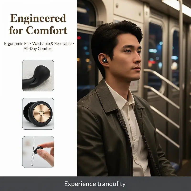 Reusable Silicone Earplugs Strong Sound Insulation Multiple Sizes Ear Vue