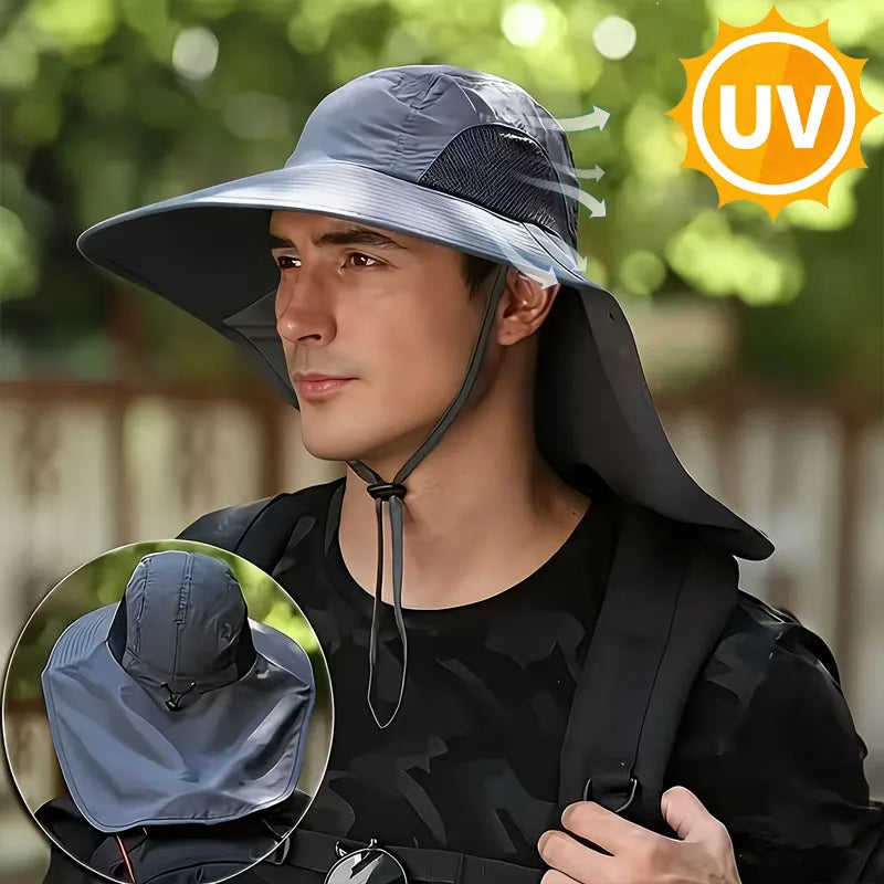 1/2/4PCS Sun Protection Bucket Hat for Men Wide Brim Fishing Cap with Neck Shade Face Flap Lightweight Summer Hiking Camping Vue