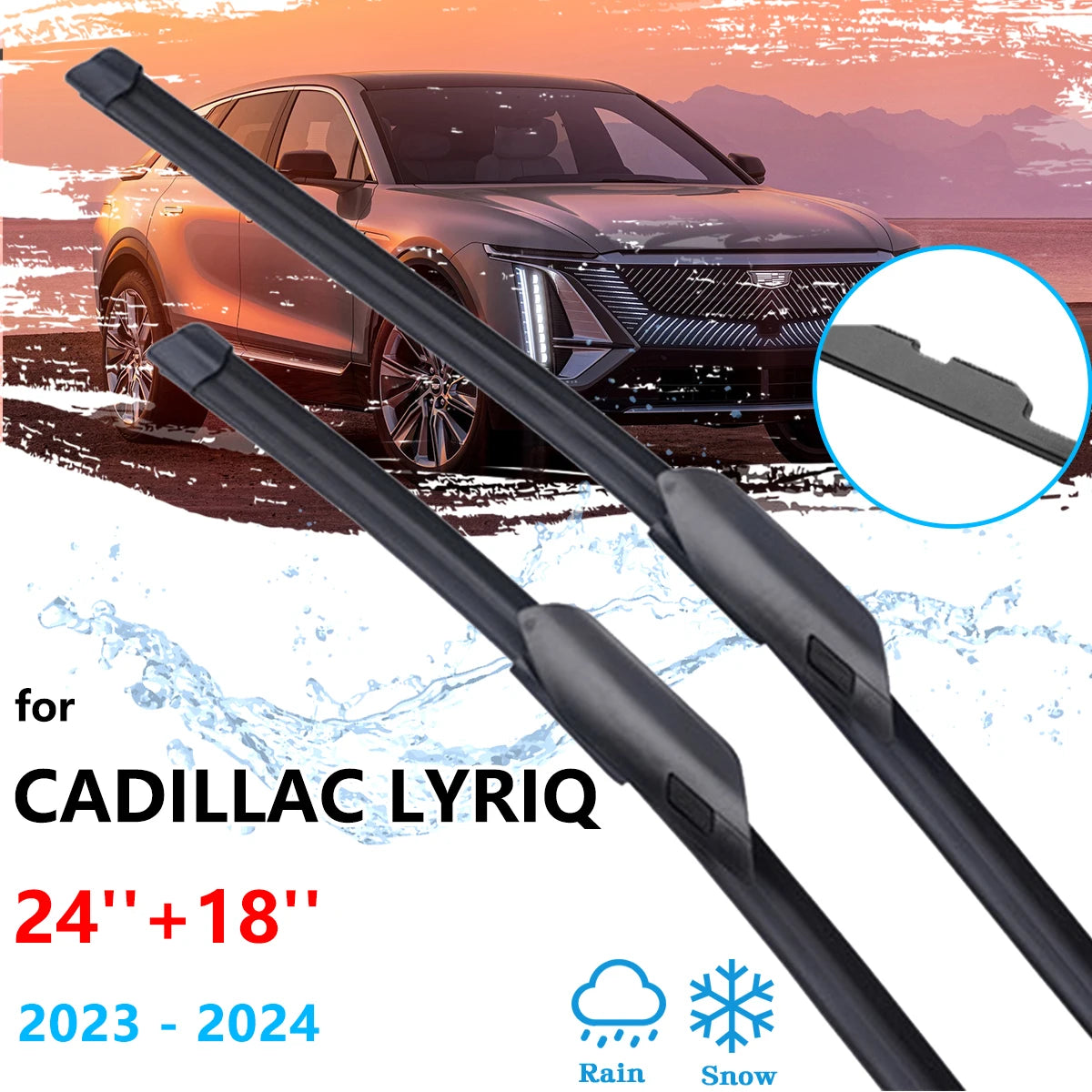 Cadillac Lyriq 2023-2024 Front Wiper Blades Set of 2 Front Wiper Blades Vue