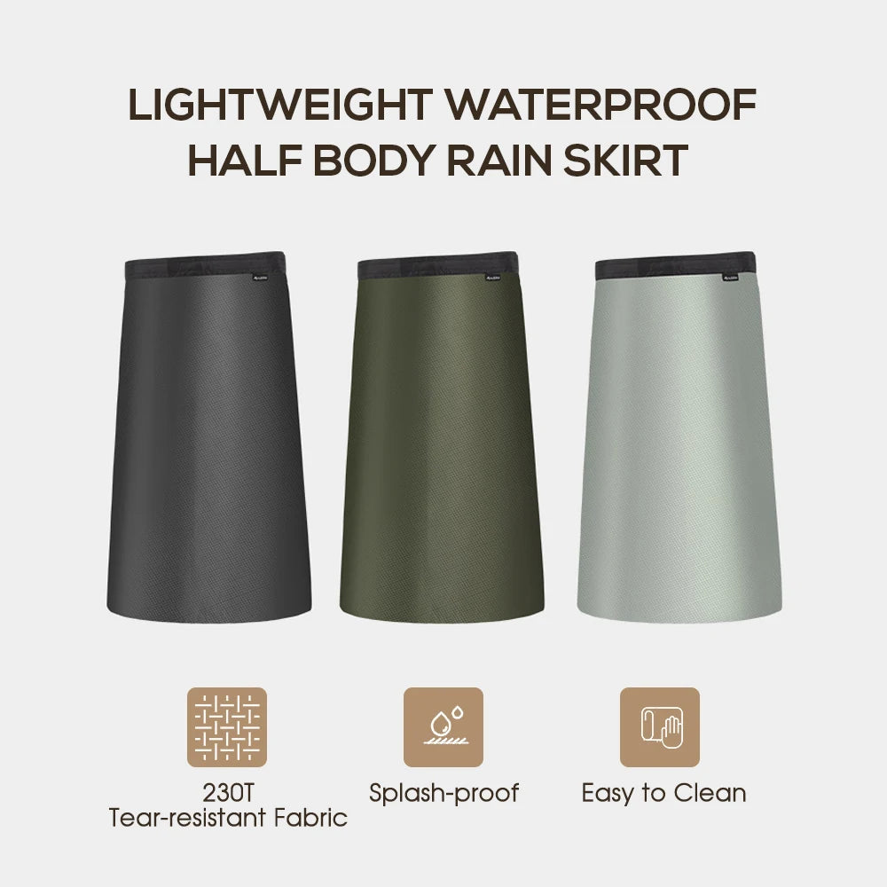 Outdoor Rain Skirt Windproof Waterproof Raincoat Half Body Rainwear for Riding Camping Hiking rain skirt with adjustable waist Vue