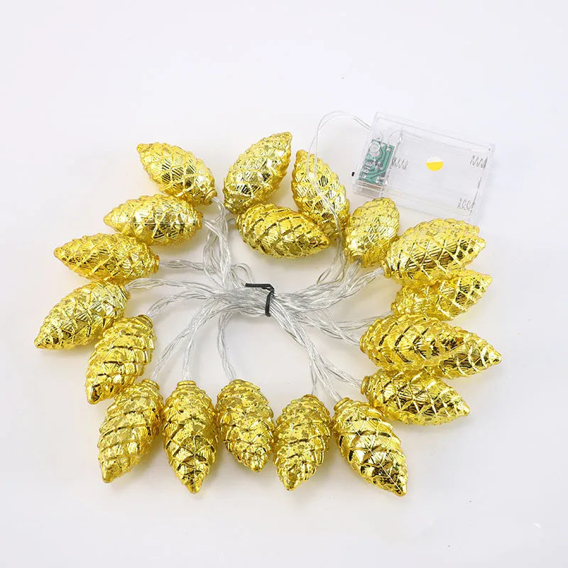 Pine Cones Ornaments Light Christmas String Lights Tree Decoration Indoor Holiday Fairy Lights Holiday Leds Lights 856 Vue