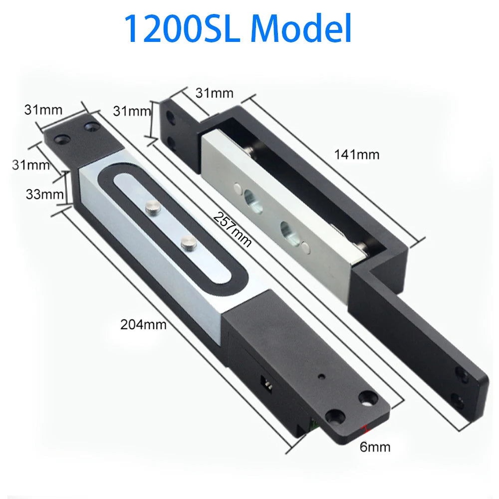Concealled Shear Lock Electromagnetic Embedded Electric Magnetic Lock For Door Access Control System With Time Delay DC 24V 12V Vue FBD1200SL