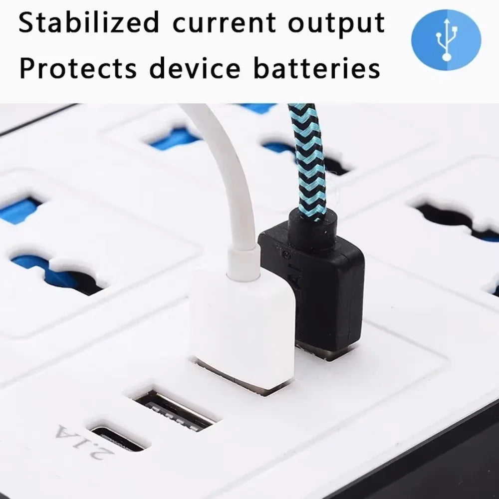Multi Ports Power Socket Universal Plug EU US UK Power Strip Charger With Extension Cable Type C USB Charger Electrical Socket Vue