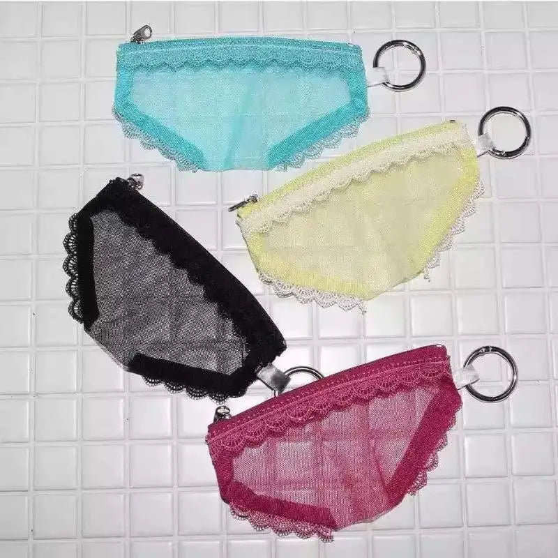 Unique Lace Mesh Briefs Shape Cosmetic Bag Portable Zipper Makeup Bag For Cosmetics Beauty Tools Toiletry Bag Storage Pouch Vue